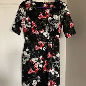 Banana Republic rose printed cocktail dress